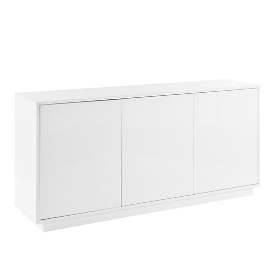 Euro Style - Tresero 65inW Sideboard, High Gloss White - 90644-WHT veiw 2
