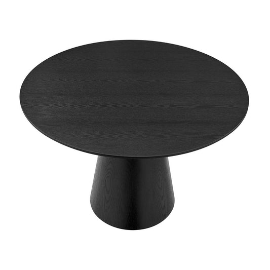 Euro Style - Wesley 44inW Round Dining Table, Matte Black - 39063BLK-KIT veiw 2