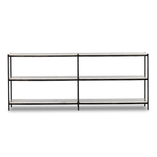 Four Hands - Marlow - Felix Large Console Table - Hammered Grey W/Clear Powder Coat - 235641-002 veiw 2
