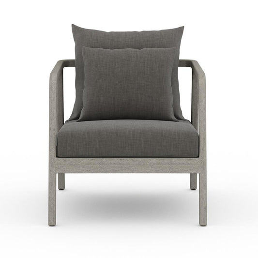 Four Hands - Solano - Numa Outdoor Chair - Weathered Grey - Venao Charcoal - 223202-001 veiw 2