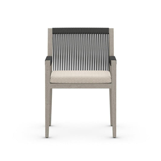 Four Hands - Solano - Sherwood Outdoor Dining Armchair, Weathered Grey - Faye Sand - 223831-010 veiw 2