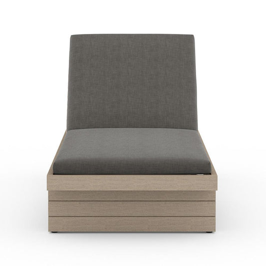 Four Hands - Solano - Leroy Outdoor Chaise - Washed Brown - Venao Charcoal - 223214-001 veiw 2
