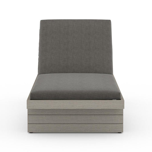 Four Hands - Solano - Leroy Outdoor Chaise - Weathered Grey - Venao Charcoal - 223214-002 veiw 2