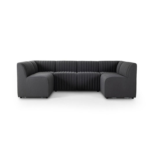 Four Hands - Grayson - Augustine Dining Banquette, U Shape - FIQA Boucle Charcoal - 231701-003 veiw 2