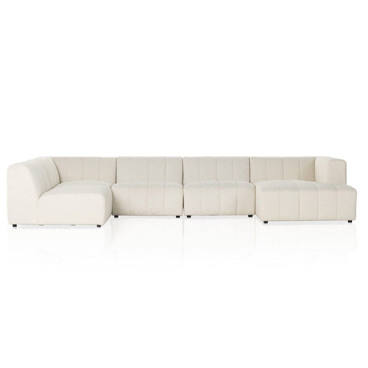 Four Hands - Grayson - Langham Channeled 5-Piece Sectional - Fayette Cloud - 227474-003 veiw 2