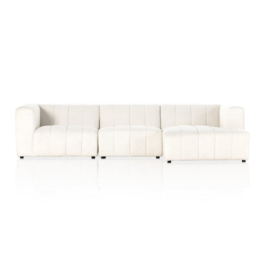 Four Hands - Grayson - Langham Channeled 3-Piece Sectional - Fayette Cloud - 225832-003 veiw 2