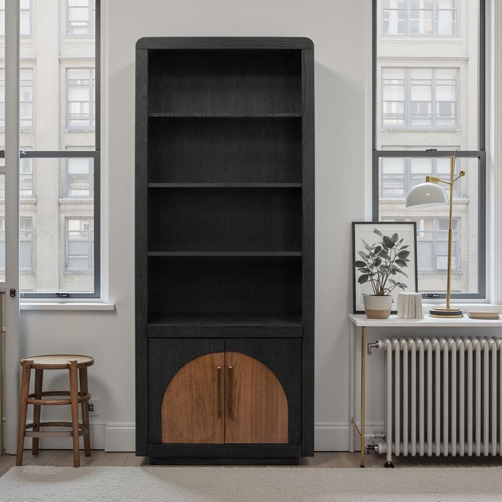 Legends Furniture - Eclipse 78 inch High Bookcase Pier in Clove and Natural Walnut - EC3201.CLV veiw 6