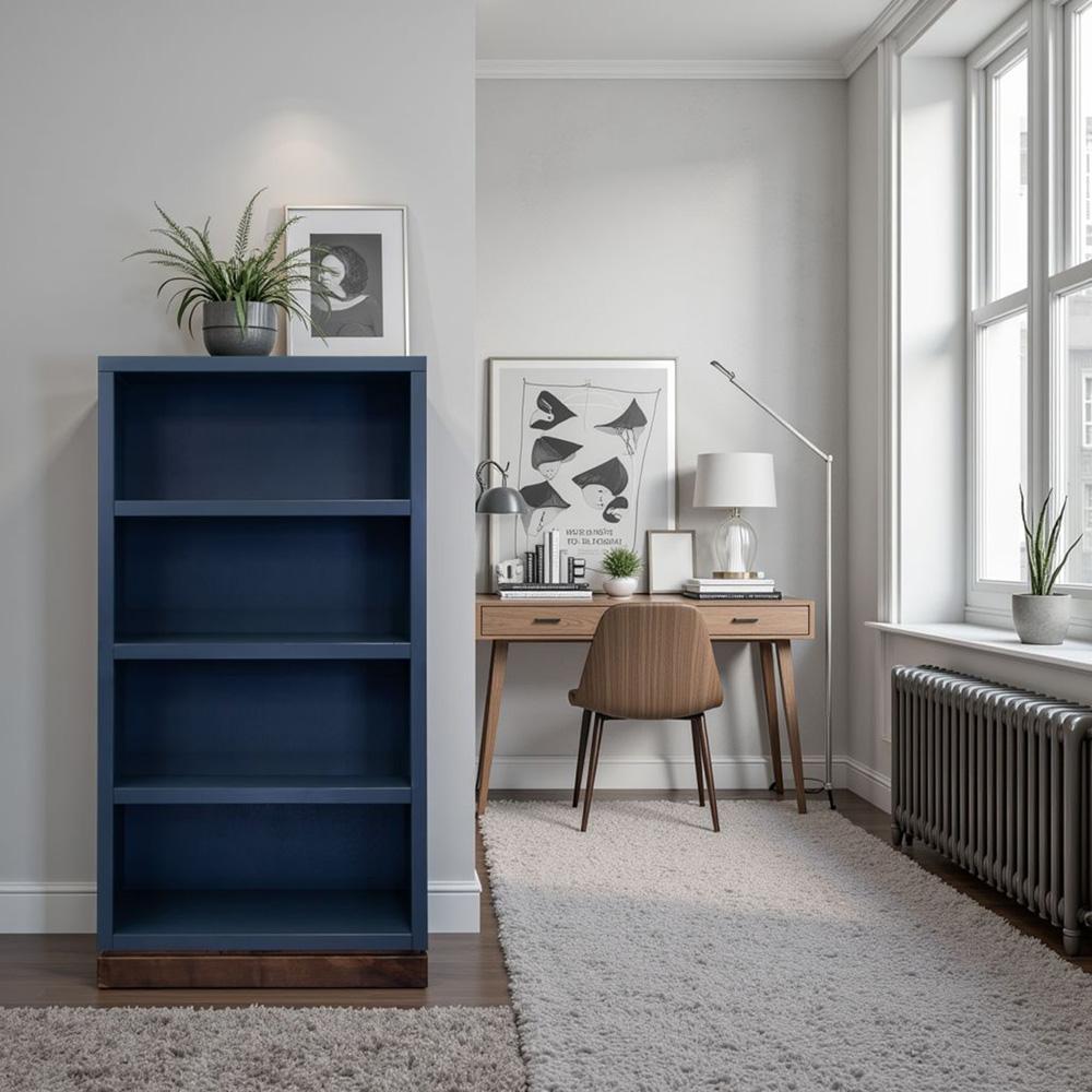 Legends Furniture - Nora Modular 60 inch High Bookshelf in Blue Denim and Whiskey - NO6860.BWK veiw 7