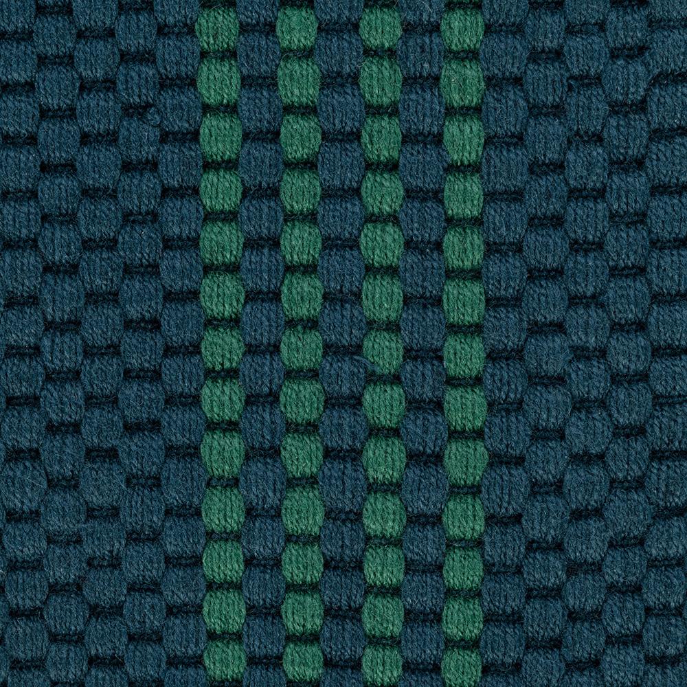 Villa by Classic Home - Sorrento 2.6x8 Handwoven Performance Stripe Deep Blue Fabric Area Rug Runner - Deep Blue - 30132483 veiw 2