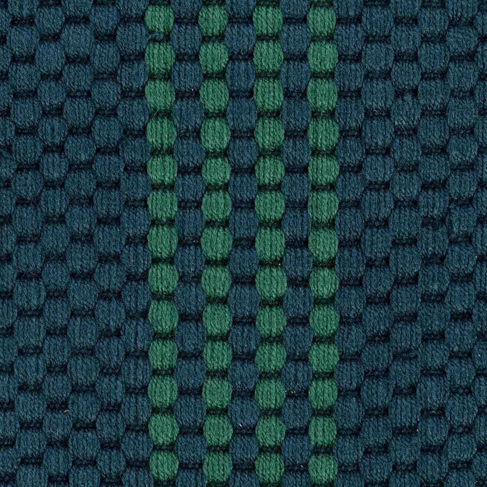 Villa by Classic Home - Sorrento 5x8 Handwoven Performance Stripe Deep Blue Fabric Area Rug - Deep Blue - 30132484 veiw 2