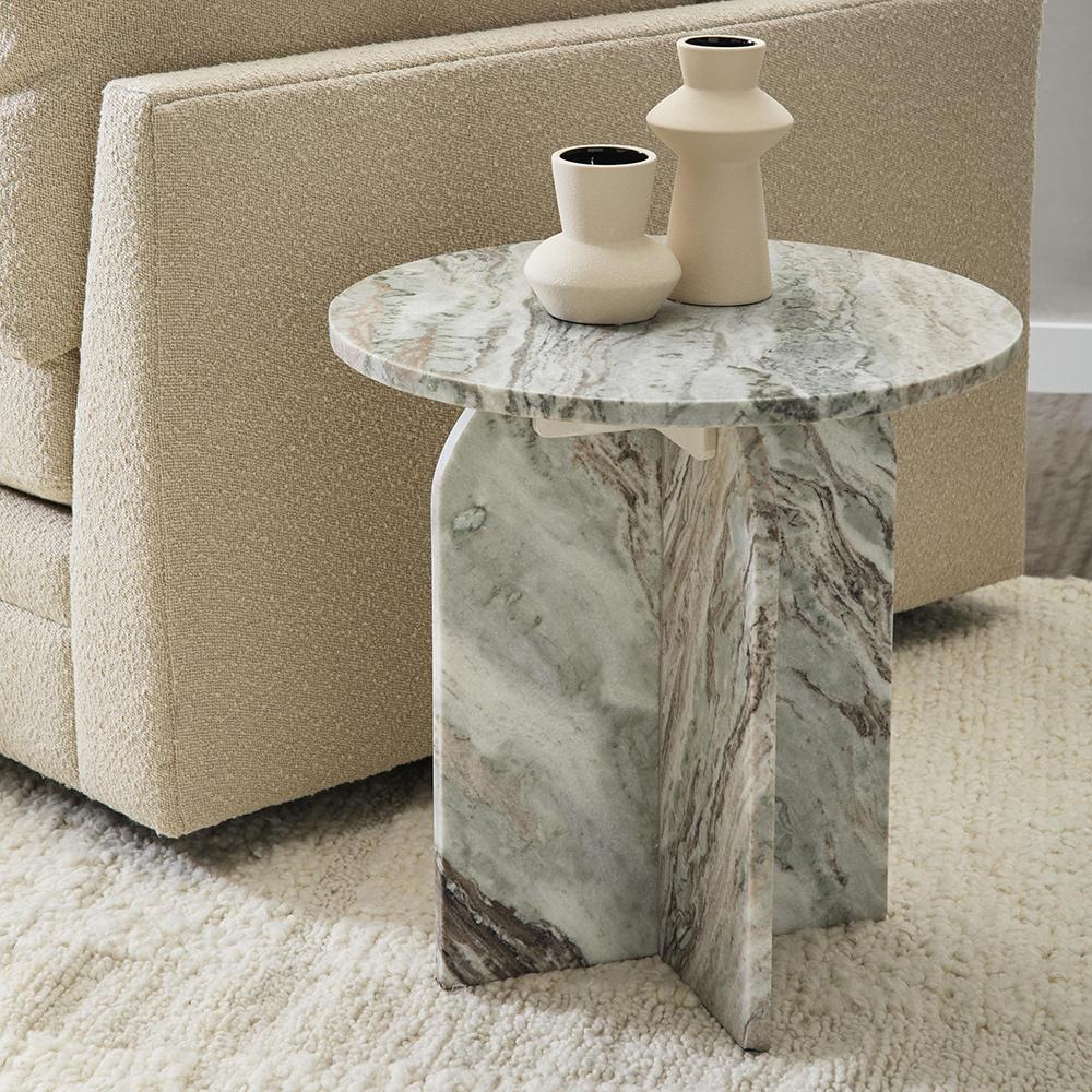 Classic Home - Reilly Marble End Table - Gray - 51012025 veiw 7