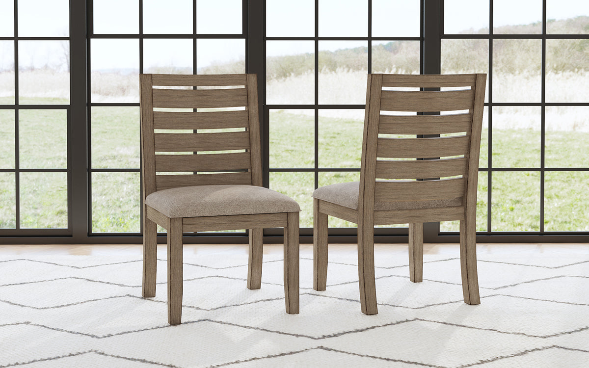 A-America - Anacortes Ladderback Side Chair with Upholstered Seating (Set of 2) - Dark Taupe - ANADT2452 veiw 5