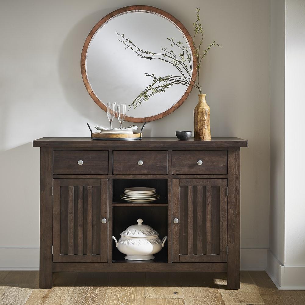 A-America - Bremerton Slat Server, Warm Grey Finish - BRMWG9020 veiw 5