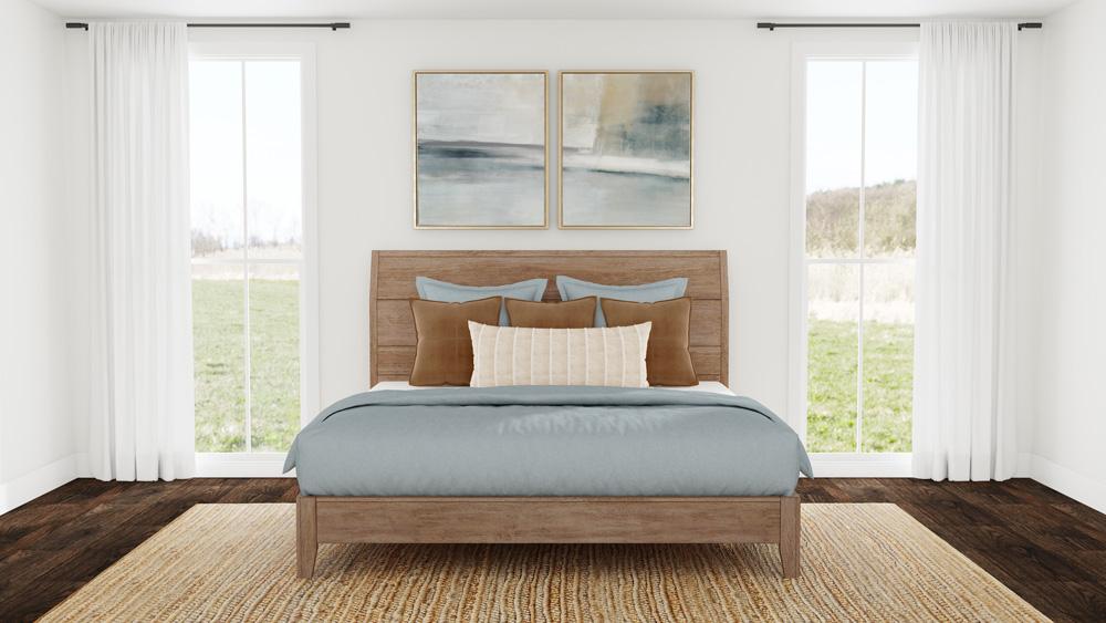 A-America - Geo Heights King Panel Bed in Butterscotch - GEOBT5130 veiw 4