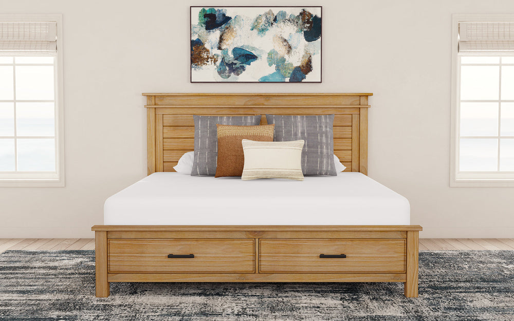 A-America - Glacier Point California King Storage Bed, Golden Java Finish - GLPGJ5231 view 4