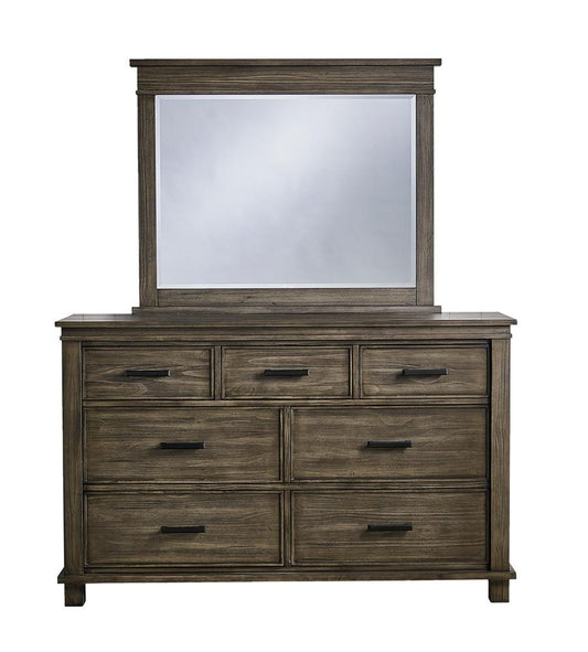 A-America - Glacier Point Dresser & Mirror, Graystone Finish in Gray Stone - GLPGR5552 veiw 2