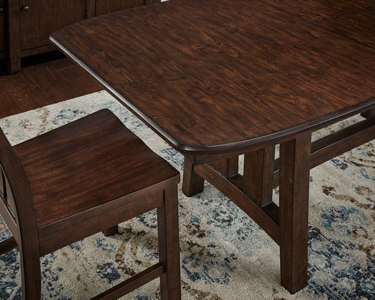 A-America - Henderson 72in - 90in Trestle Table with (1) 18in Butterfly Leaf - HDNMB6310 veiw 2