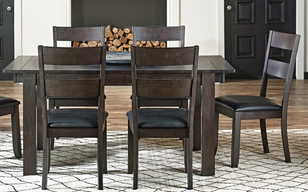 A-America - Mariposa Ladderback Side Chair with Upholstered Seat in Warm Grey Finish (Set of 2) - MRPWG2552 view 2