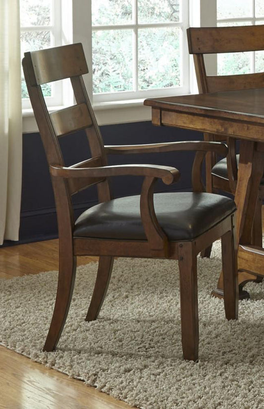 A-America - Ozark Ladderback Arm Chair, with Upholstered Seat (Set of 2) - OZAMA2262 veiw 2