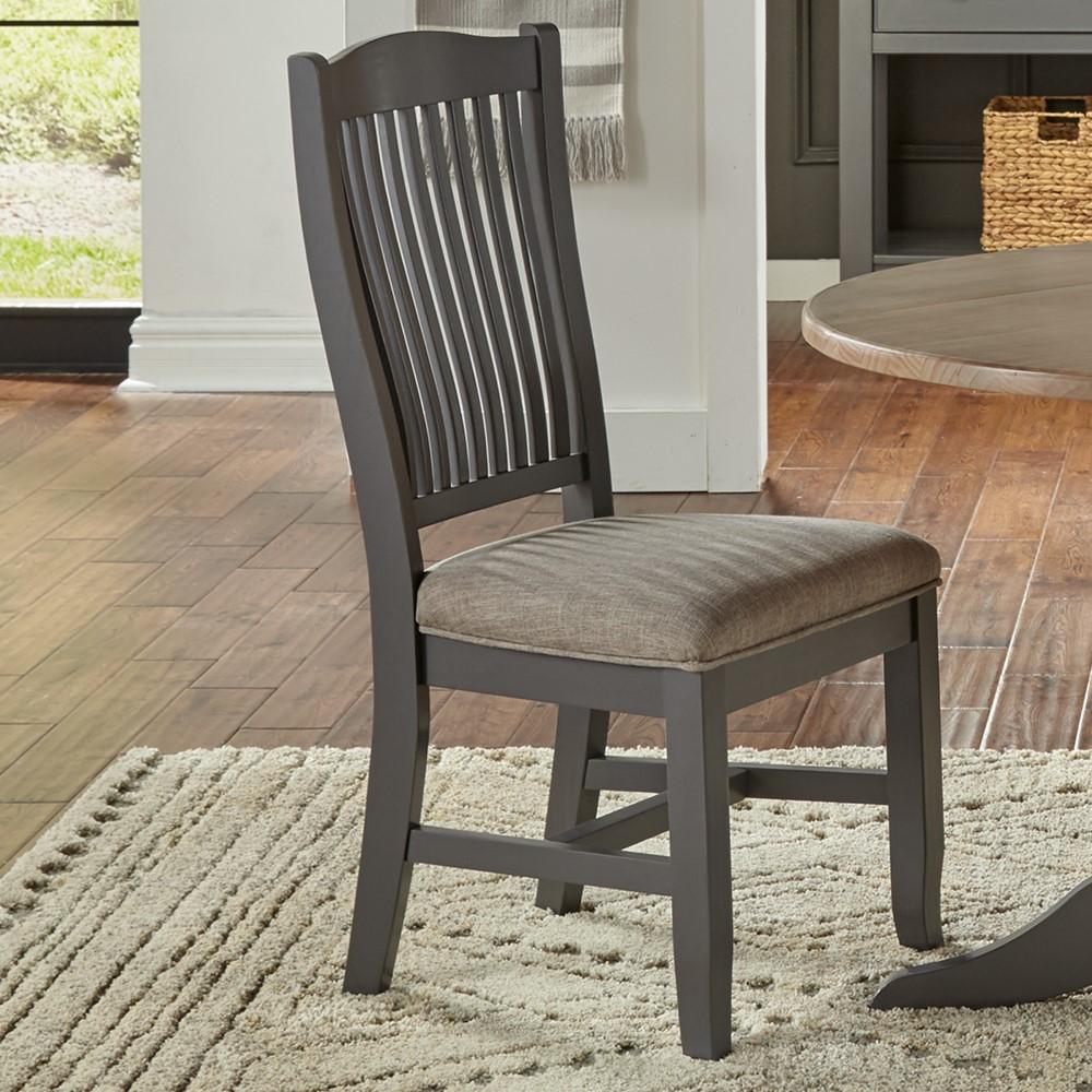 A-America - Port Townsend Slatback Side Chair with Upholstered Seating (Set of 2) - POTSP2452 veiw 2