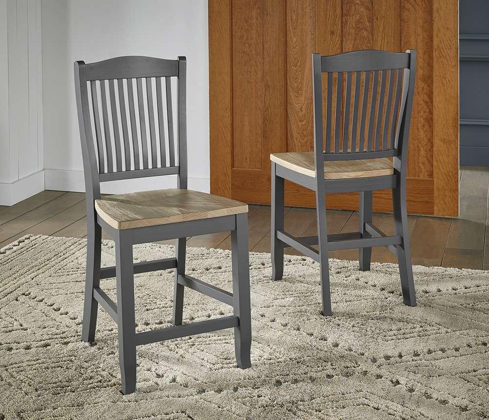 A-America - Port Townsend Slatback Wood Seat Stool - POTSP3652 veiw 2