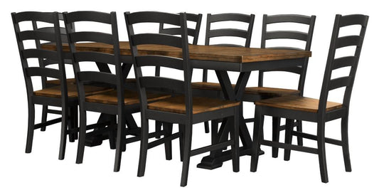 A-America - Stormy Ridge 54in - 72in Trestle Table with (1) 18in Butterfly Leaf - STOBL6300 veiw 2