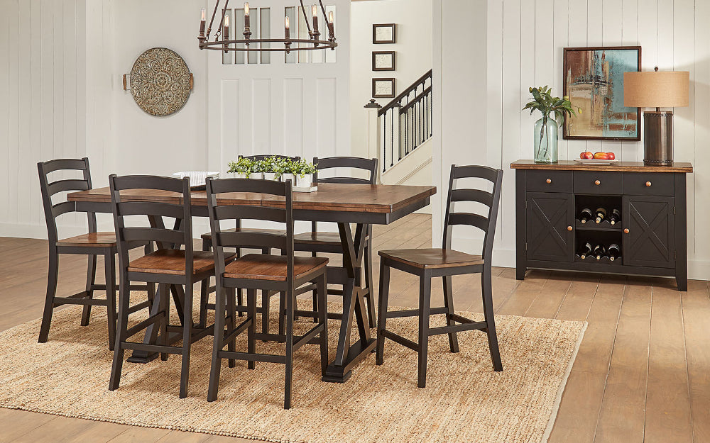 A-America - Stormy Ridge 54in - 72in Gather Height Table with (1) 18in Butterfly Leaf - STOBL6700 view 6