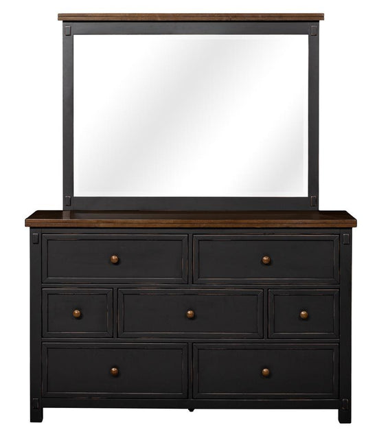 A-America - Stormy Ridge Dresser & Mirror in Chicory / Black - STOBL5552 veiw 2