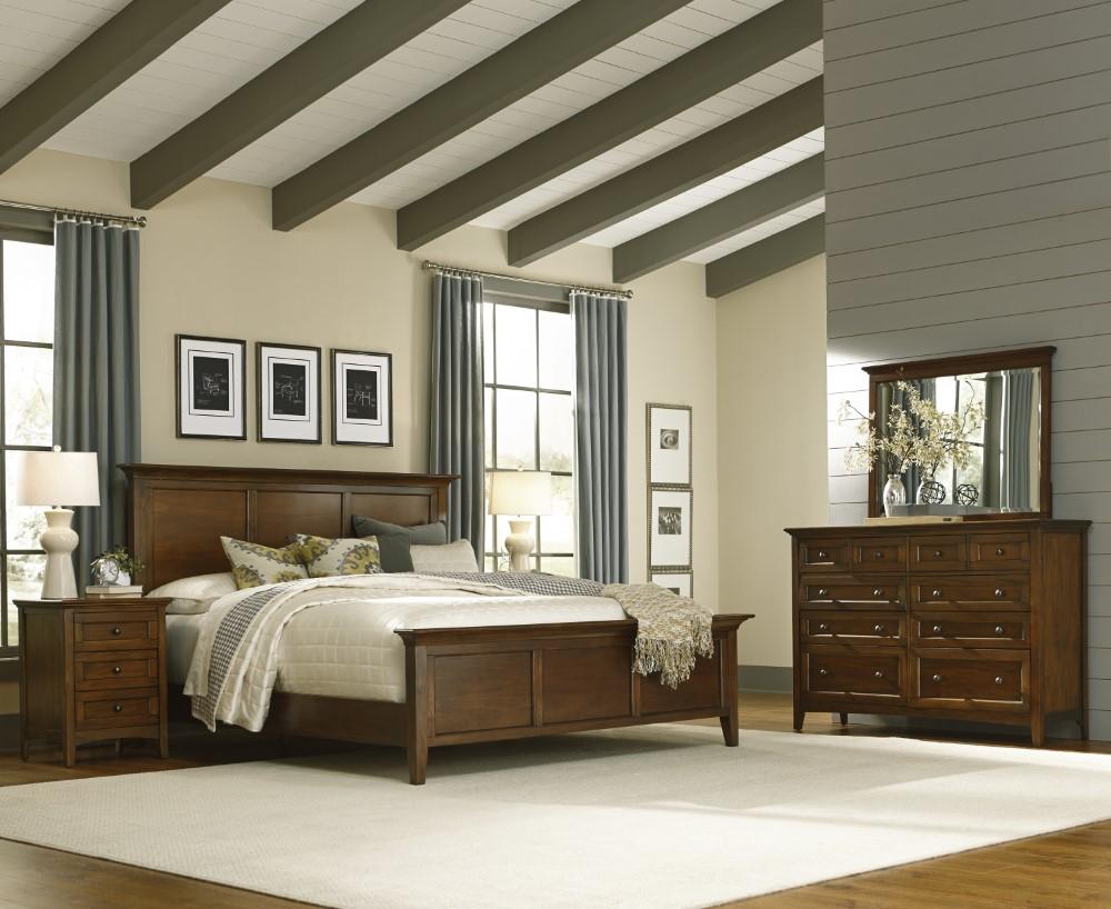 A-America - Westlake Queen Mansion Bed in Cherry Brown Finish - WSLCB5030 veiw 2