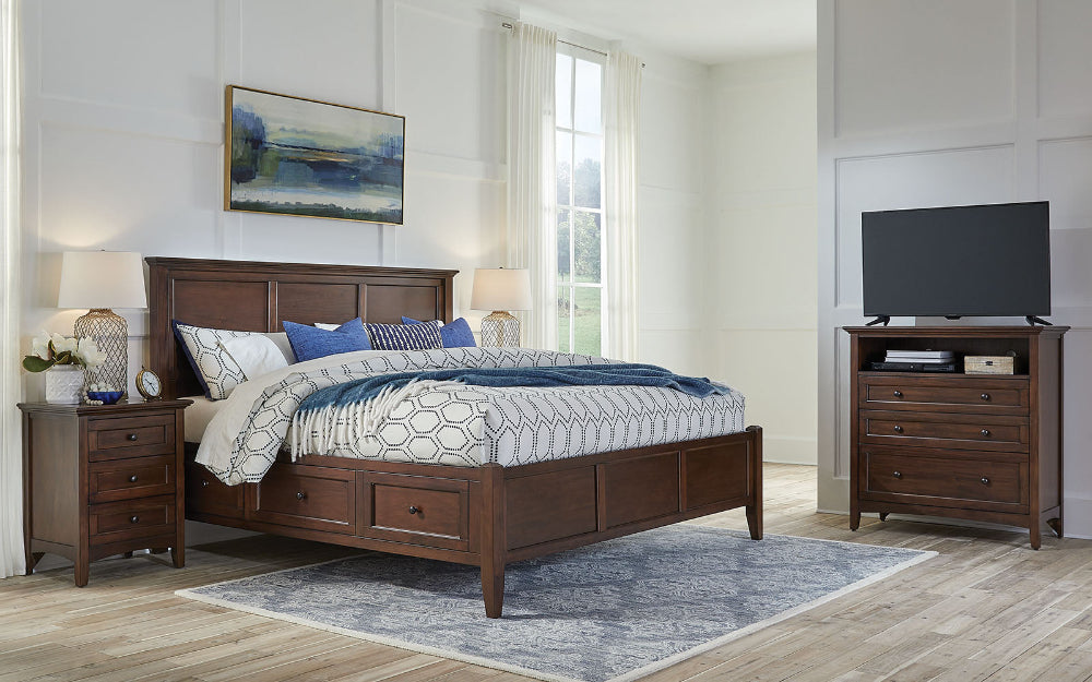 A-America - Westlake Queen Storage Bed in Cherry Brown Finish - WSLCB5091 view 12
