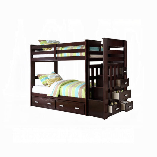 ACME Furniture - Allentown Twin/Twin Bunk Bed w/Storage Ladder & Trundle - 10170W view 2