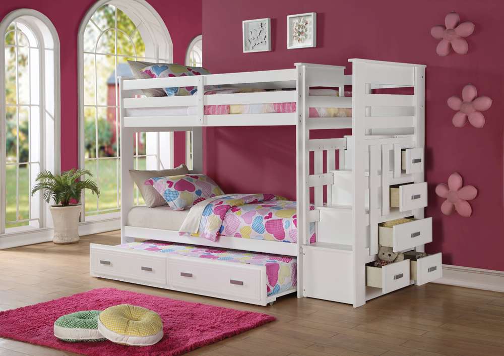 ACME Furniture - Allentown Twin/Twin Bunk Bed w/Storage Ladder & Trundle - 37370 view 2