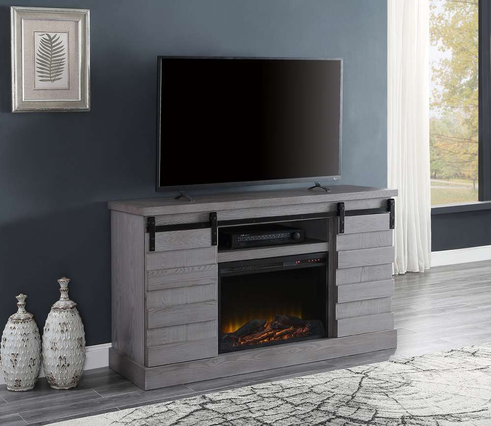 ACME Furniture - Amrita TV Stand w/Fireplace - 91616 view 5