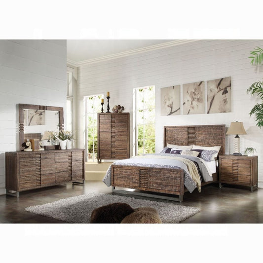 ACME Furniture - Andria Queen Bed - Reclaimed Oak - 21290Q view 2