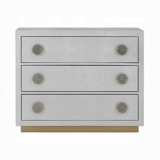 ACME Furniture - Anpu Console Cabinet - Silver Faux Crocodile Skin Finish - AC02505 veiw 2