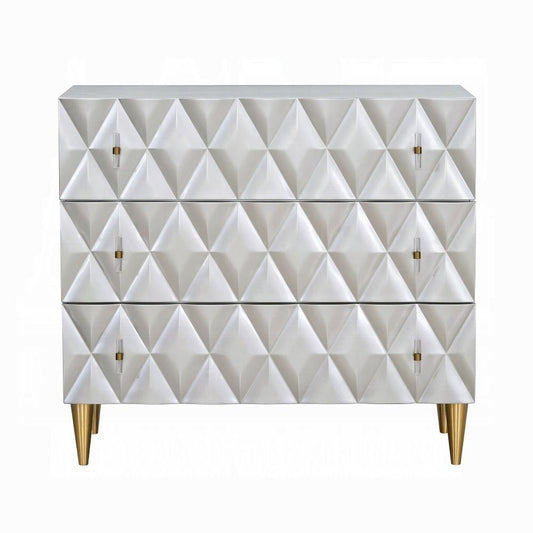 ACME Furniture - Anson Console Cabinet - Metallic Silver & Champagne Finish - AC02507 veiw 2