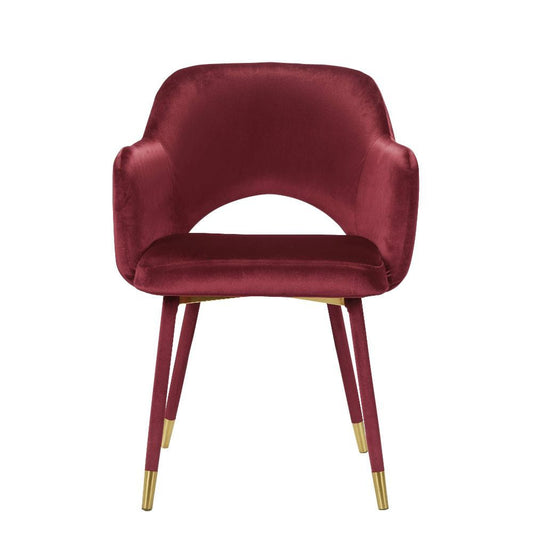 ACME Furniture - Applewood - Accent Chair - Bordeaux-Red Velvet & Gold - 59850 view 2