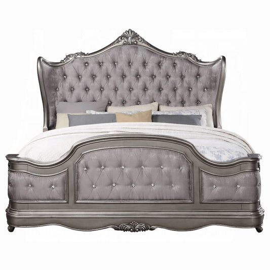 ACME Furniture - Ariadne Queen Bed - Velvet & Antique Platinum - BD00603Q view 2