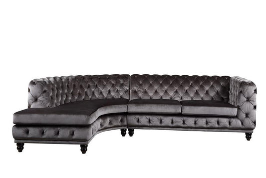 ACME Furniture - Atesis - Sectional Sofa - Dark Gray Velvet - LV00337 view 2
