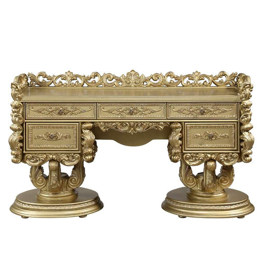 ACME Furniture - Bernadette Vanity Desk - Gold - BD01477 veiw 2