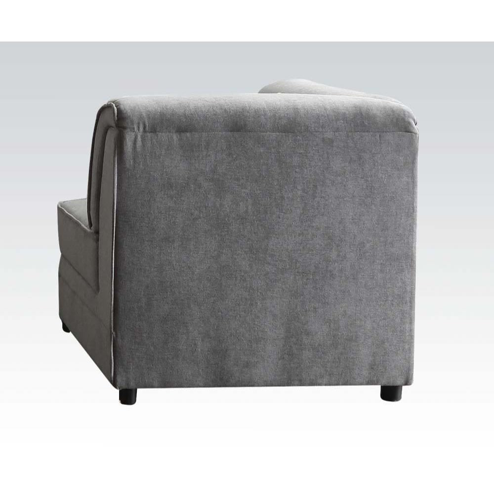 ACME Furniture - Bois - Modular - Wedge w/Pillow - Gray Velvet - 53781 view 1