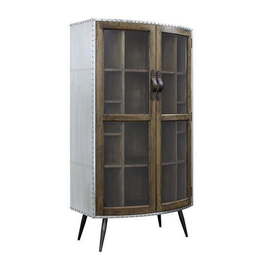 ACME Furniture - Brancaster Accent Cabinet - Oak & Aluminum Finish - AC02587 veiw 2