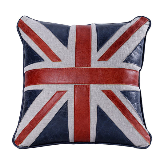 ACME Furniture - Brancaster - Accent Cushion (Set of 2) - Vintage Blue & Red Leather & Linen - AC02823 view 2