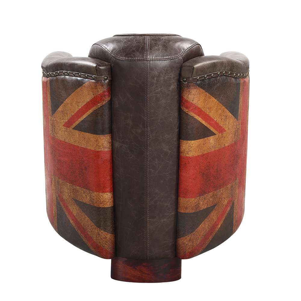 ACME Furniture - Brancaster Chair - Antique Slate Top Grain Leather - LV01811 veiw 4