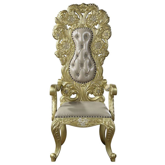 ACME Furniture - Cabriole Arm Chair (Set of 2) - Light Gold - DN01484 veiw 2
