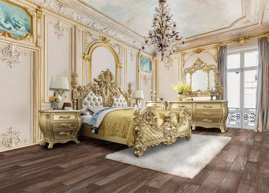 ACME Furniture - Cabriole Eastern King Bed - Light Gold - BD01463EK veiw 1