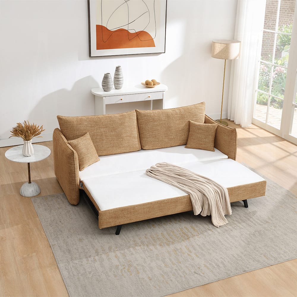 ACME Furniture - Cadie - Sofa w/Sleeper & 2 Pillows - Mocha Chenille - LV05940 view 8