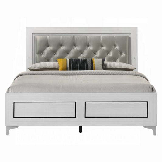 ACME Furniture - Casilda Queen Bed w/LED - Gray & White - BD00644Q view 2