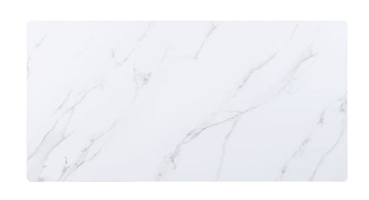 ACME Furniture - Caspian - Dining Table - White Printed Faux Marble Top & Black Finish - 74010 view 2