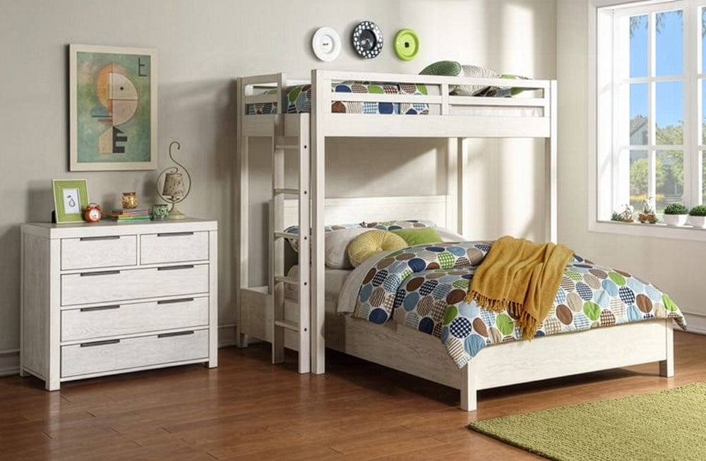 ACME Furniture - Celerina Queen Bed - Weathered White Finish - BD00615Q view 6